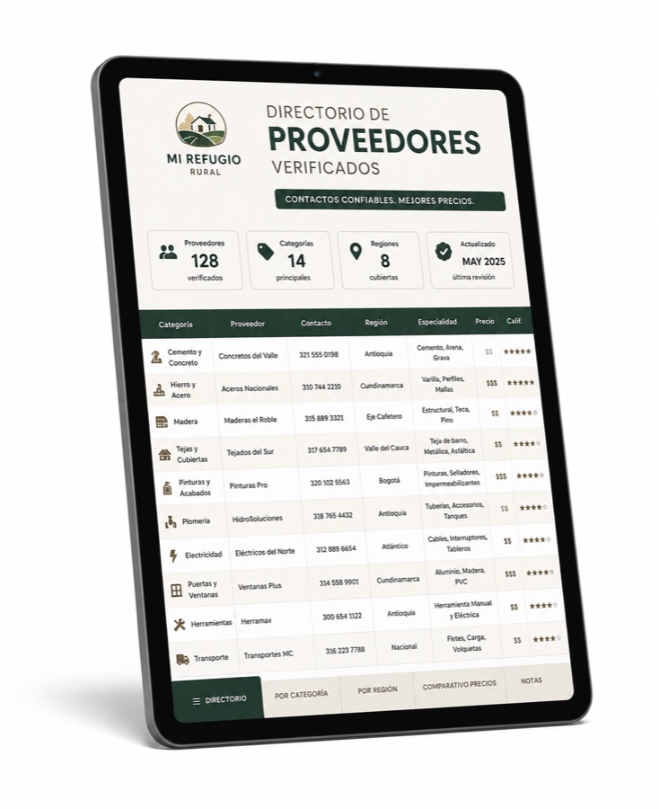 Mockup del Directorio de Proveedores Verificados
