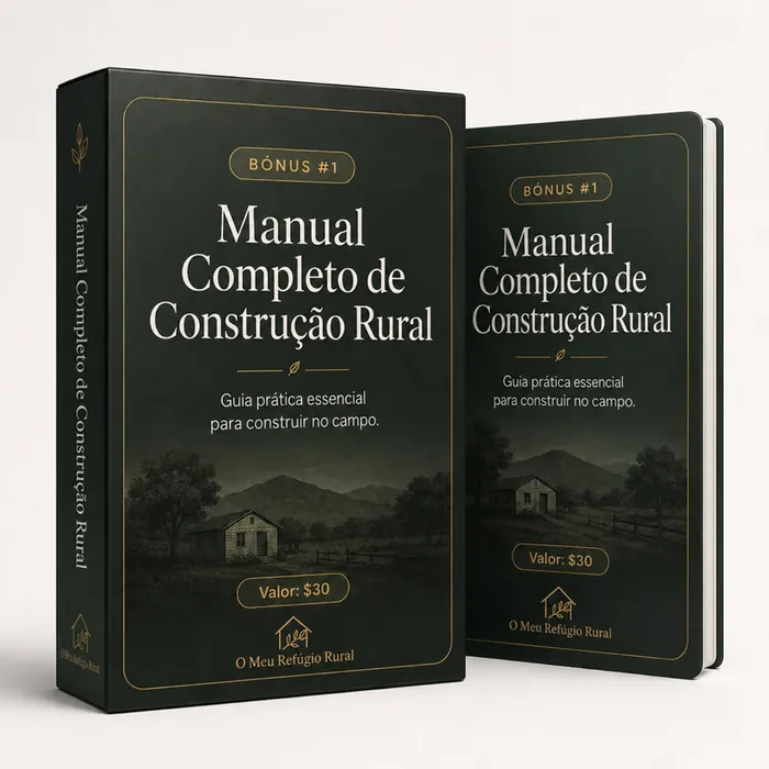 Mockup do Manual Completo de Construção Rural