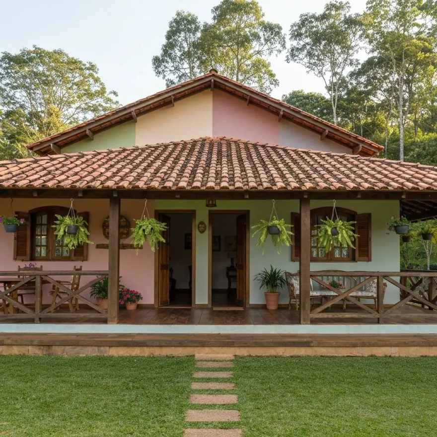 Casa de campo com alpendre construída pelo António